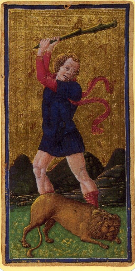 La Force, tarot Visconti-Sforza