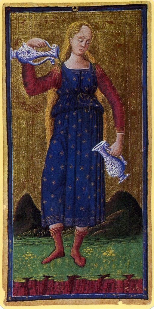 La Tempérance, tarot Visconti-Sforza